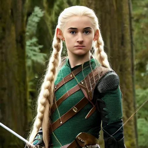 Prompt: legolas from lord of the rings but female