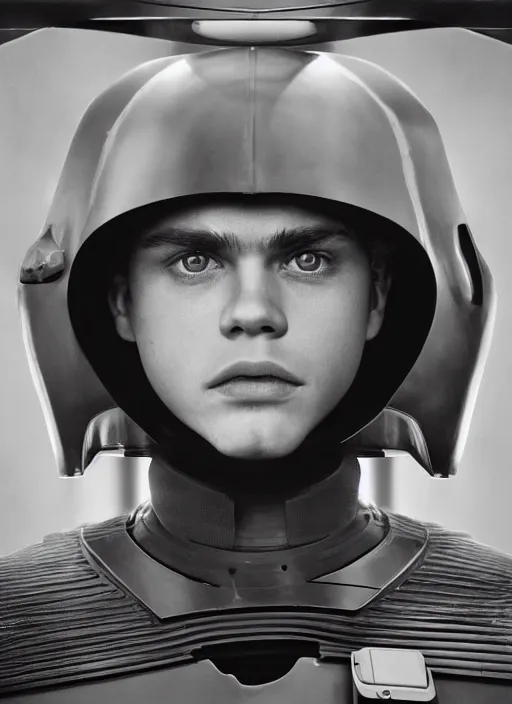 Prompt: a highly detailed cinematic portrait color photograph of anakin skywalker on the bridge of the uss enterprise, ultra realistic, depth, beautiful lighting, by richard avedon and annie leibovitz and arnold newman, photorealistic, hyperrealistic, octane, epic composition, hasselblad camera, 5 0 mm, sharp focus, perfect facial symmetry