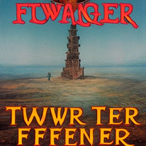 Image similar to a tower on the edge of forever, fantasy