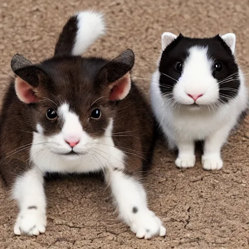 Prompt: cat cross rabbit cross ferret