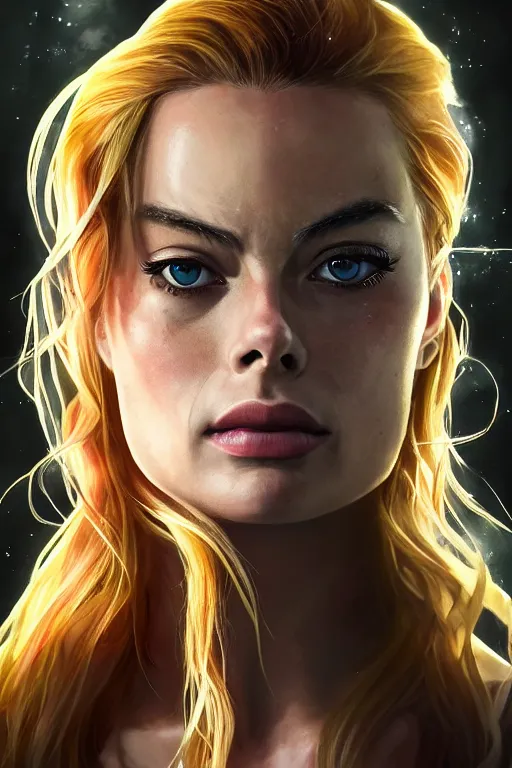 Image similar to majestic and anime key visual margot robbie female the flash, dc universe, perfect face, beautiful, intricate, epic, elegant, fantasy, highly detailed, digital painting, hard focus, beautiful volumetric lighting, epic light, ultra detailed, by leesha hannigan, ross tran, thierry doizon, kai carpenter, ignacio fernandez rios