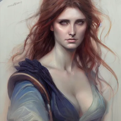 Image similar to a painting in the style of charlie bowater, and in the style of donato giancola, and in the style of stephen bauman. smooth, sharp focus, semi - realism.