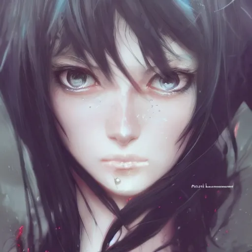 Image similar to full shot potrait of angry anime girl, gothic wearing, detailed, by Stanley Artgerm Lau, WLOP, Rossdraws, James Jean, Andrei Riabovitchev, Marc Simonetti, Yoshitaka Amano, ArtStation, CGSociety,