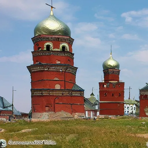 Prompt: photo fantastic ancient Russian city of Kitezh, ancient Russian architecture, terem, concept art,