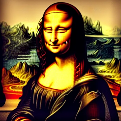 Prompt: mona lisa's tramp stamp