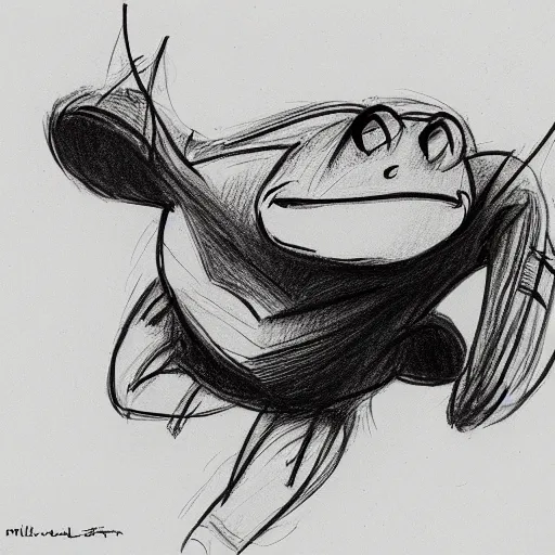 Image similar to milt kahl sketch of cecil turtle