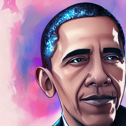 Image similar to obama art by Ross Tran