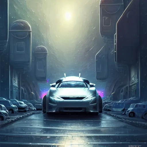 Prompt: A photo of car in the form of a space horse, street on the space city, Norilsk, sci-fi, fantasy, intricate, very very beautiful, by Evgeny Zubvkov, elegant, highly detailed, digital painting, artstation, concept art, smooth, sharp focus, illustration, art by artgerm and greg rutkowski and alphonse mucha