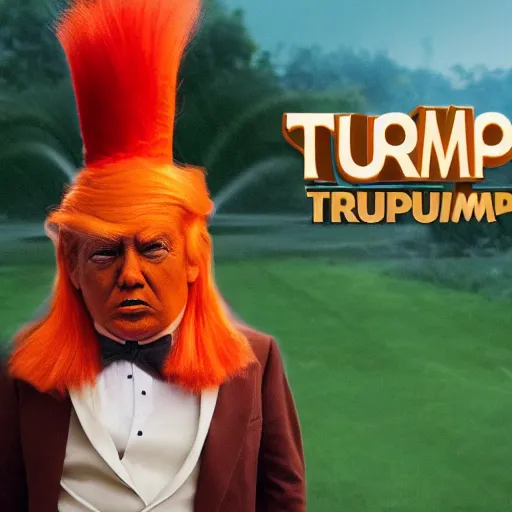 Prompt: an Oompa Loompa silently judging trump for being way too orange, trending on artstation, hyper realistic, 8k resolution