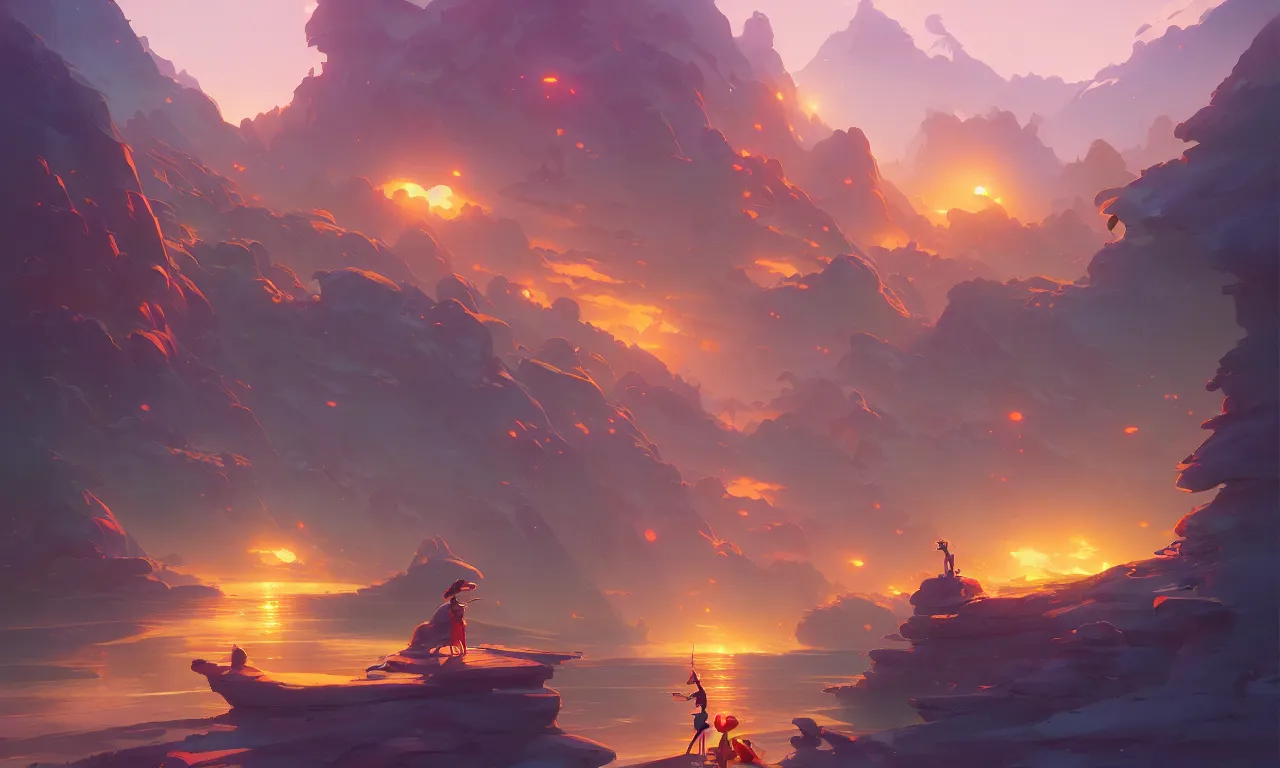 Image similar to The most amazing place on earth, behance hd by Jesper Ejsing, by RHADS, Makoto Shinkai and Lois van baarle, ilya kuvshinov, rossdraws global illumination