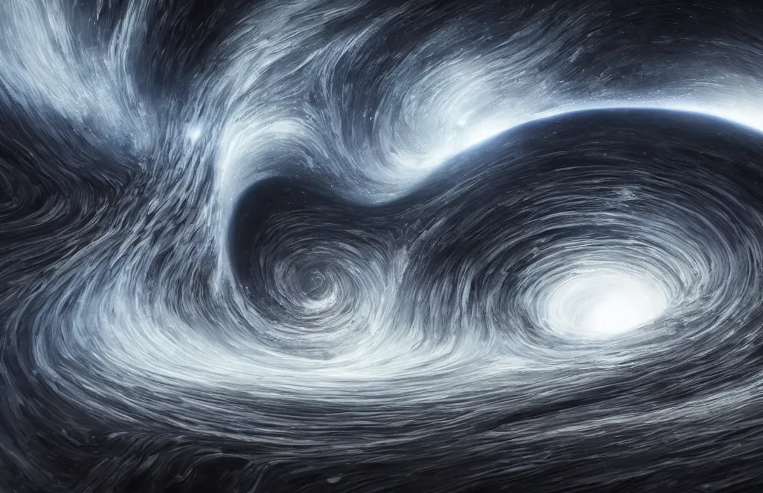 Prompt: cosmic wave splits the voids of space and time by ben wanat and rafael grassetti insane details, photography, unreal engine ;