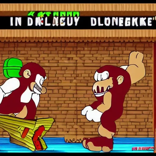 Prompt: donkey kong in anime style,