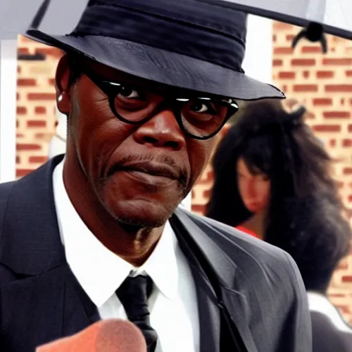 Prompt: Manga Samuel L Jackson