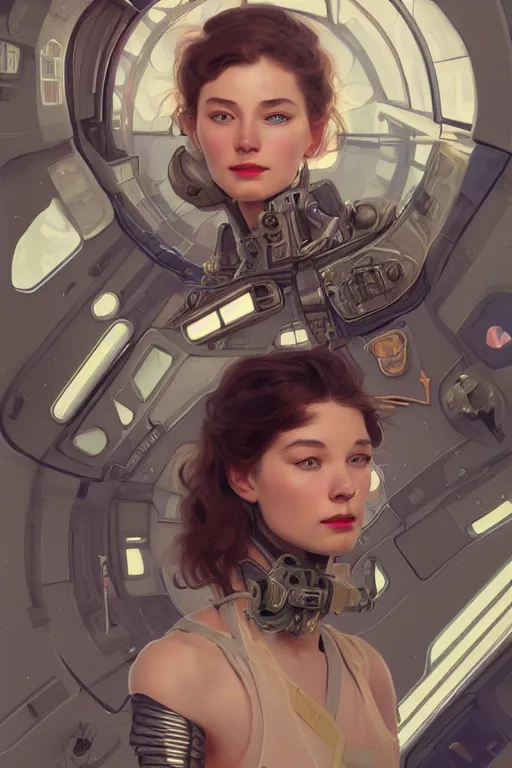 Image similar to portrait futuristic beautiful northern europe Airforce armored pilot Girl, at inside of future fighter aircraft, ssci-fi, fantasy, intricate, very very beautiful, elegant, human anatomy, neon light, highly detailed, digital painting, artstation, concept art, soft light, smooth, sharp focus, illustration, art by tian zi and WLOP and alphonse mucha