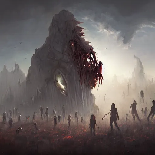 Image similar to zombie apocalypse by jessica rossier, detailed