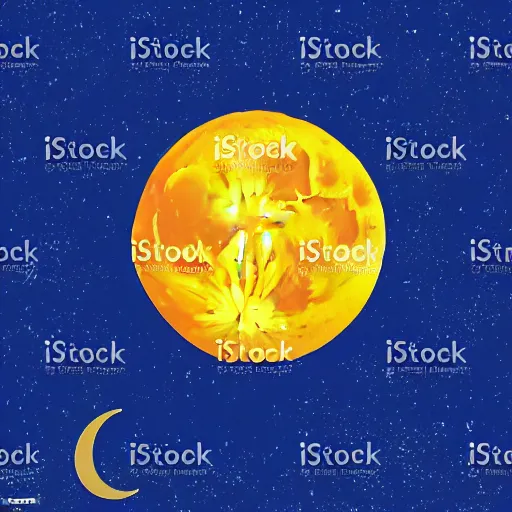 Image similar to vector art of ankh symbol in front of the moon