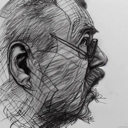 Prompt: a realistic yet scraggly portrait sketch of the side profile of a stern and sophisticated james lee, trending on artstation, intricate details, in the style of frank auerbach, in the style of sergio aragones, in the style of martin ansin, in the style of david aja, in the style of mattias adolfsson