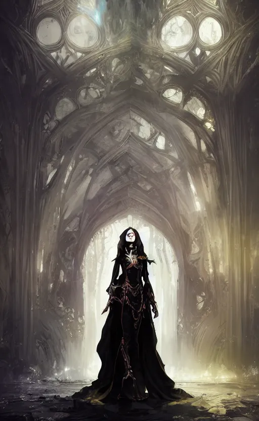 Image similar to Alchemy Imperial Princess knight gothic girl, volumetric lighting, digital painting, highly detailed, artstation, sharp focus, illustration, concept art, ruan jia, steve mccurry, amazing composition, fractal flame, gothic arch frame