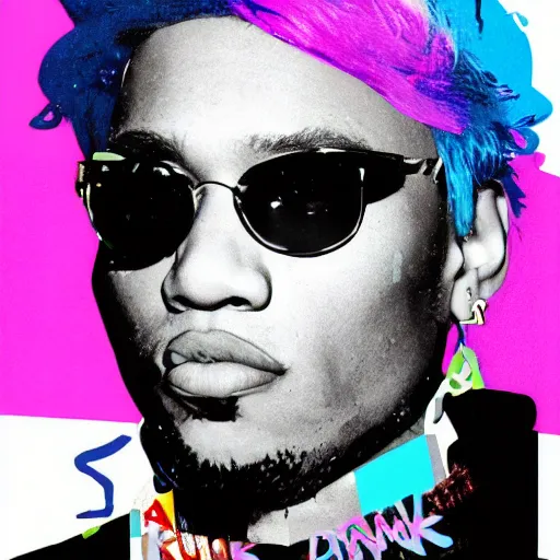 Image similar to rapper warhol. ss, poster, smooth, clear face, sharp focus, 8 k, highly detailed, hd