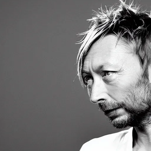 Image similar to happy thom yorke