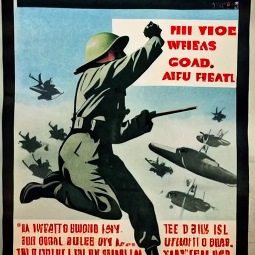 Image similar to inspirational WW2 propaganda poster