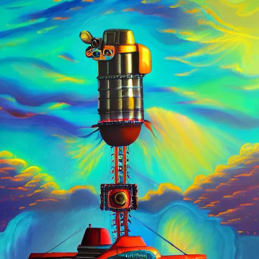 Prompt: an painting of dreambotmothership