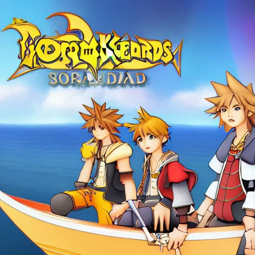 Prompt: sora kingdom hearts as a boat