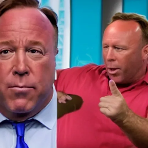 Image similar to alex jones takes on the radical left