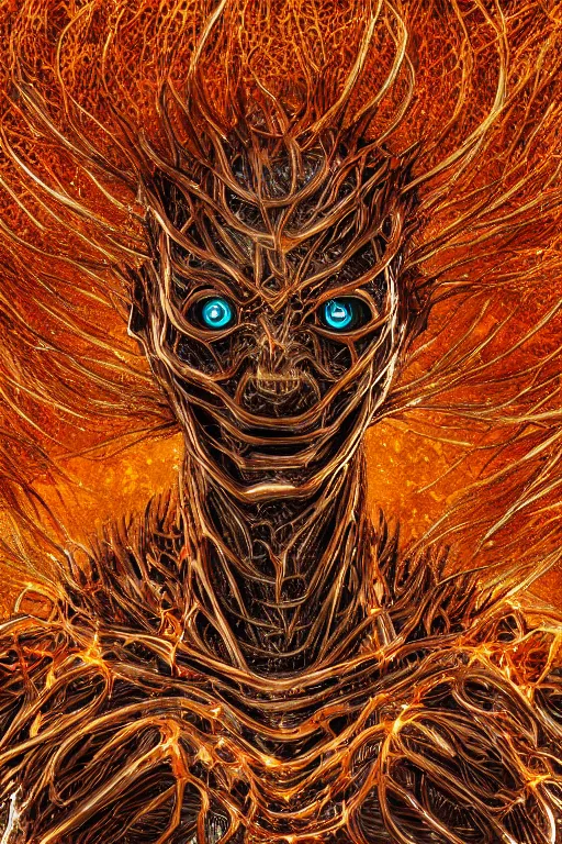 Image similar to a human figure monster encased in a clump of amber, symmetrical, highly detailed, digital art, sharp focus, trending on art station