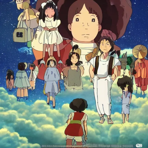 Prompt: a frame of a celestial outsider, studio Ghibli film, 4k, high quality