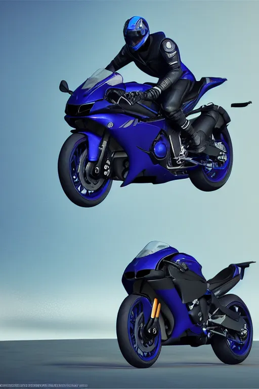 Prompt: a Crow riding a blue Yamaha R1, hyperrealistic, concept art, octane render, unreal engine 5, trending on DeviantArt, highly detailed, high quality, 8K, soft lighting, cute, natural lighting, realistic face, trending on Artstation, elegant clothes, profile picture, path traced, house background