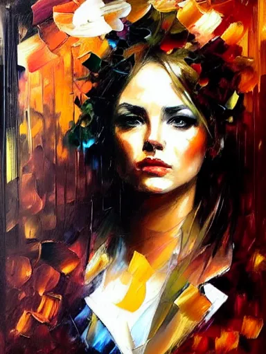 Image similar to neo - baroque portrait of a woman painted by henry asencio, leonid afremov, casey baugh, sandra chevrier, peter coulson