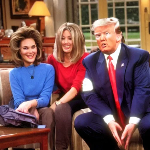 Image similar to donald trump in a 9 0 s sitcom