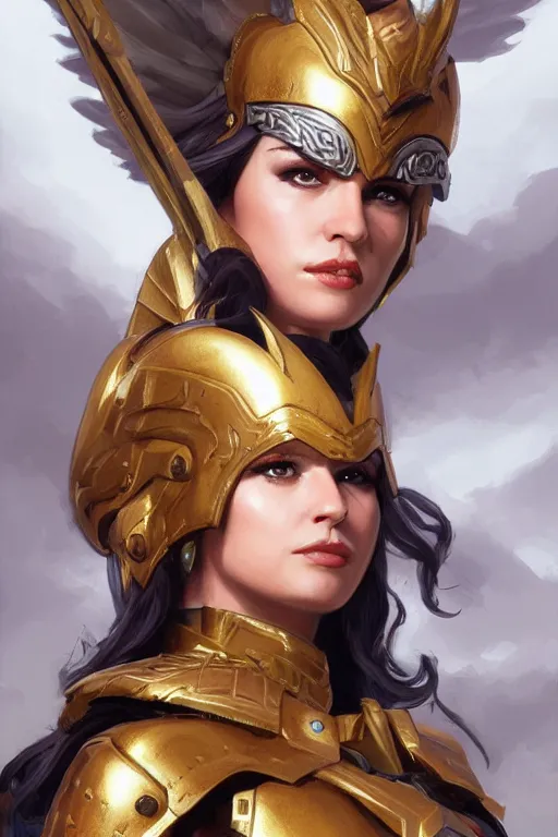 Image similar to amazon valkyrie athena, d & d, fantasy, portrait, highly detailed, headshot, digital painting, trending on artstation, concept art, sharp focus, illustration, art by artgerm and greg rutkowski and magali villeneuve