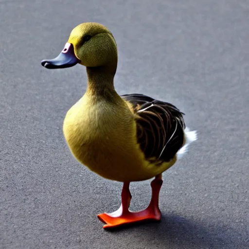 Prompt: duck wearing a female-choker-chain