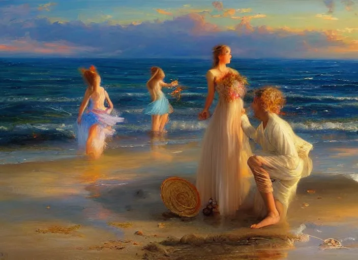 Image similar to cosmic ocean on the beach by vladimir volegov and alexander averin and delphin enjolras and daniel ridgway knight