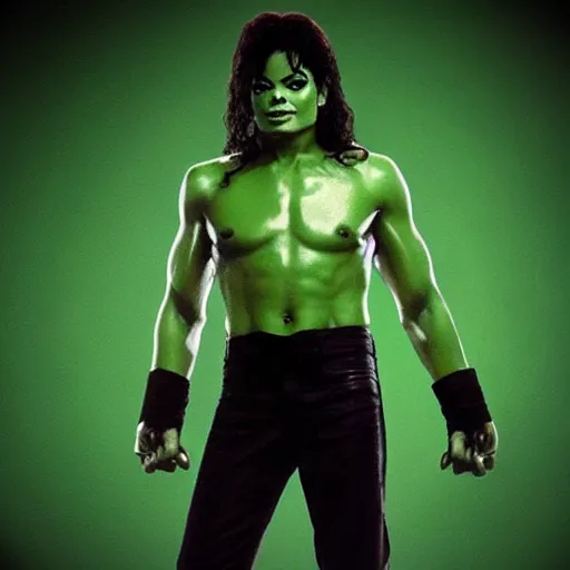 Prompt: “Michael Jackson as the hulk, cinematic, 4K”