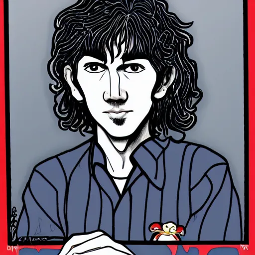 Prompt: george harrison drawn in the style of Naoko Takeuchi