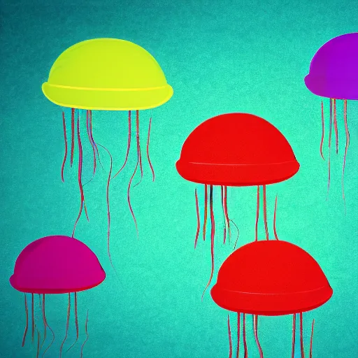 Image similar to hamburger mix jellyfish, cg, 8 k, style by andy warhol