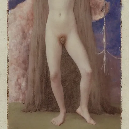 Image similar to The blood-dimmed tide is loosed and everywhere the ceremony of innocence is drowned, painted by Fernand Khnopff
