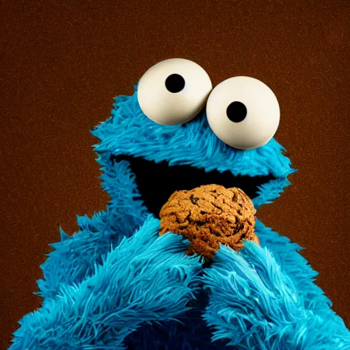 Image similar to cookie monster smoking a blunt turning into a weed bud stylised jonathan zawada photography portrait