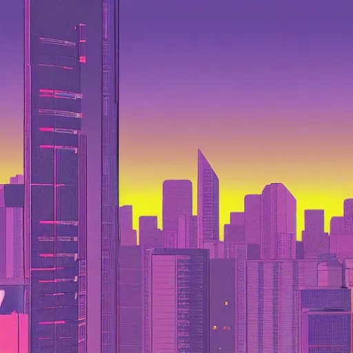 Image similar to a post - cyberpunk landscape in the style of hiroshi nagai