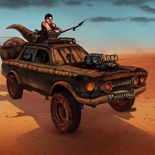 Image similar to mad max furry road