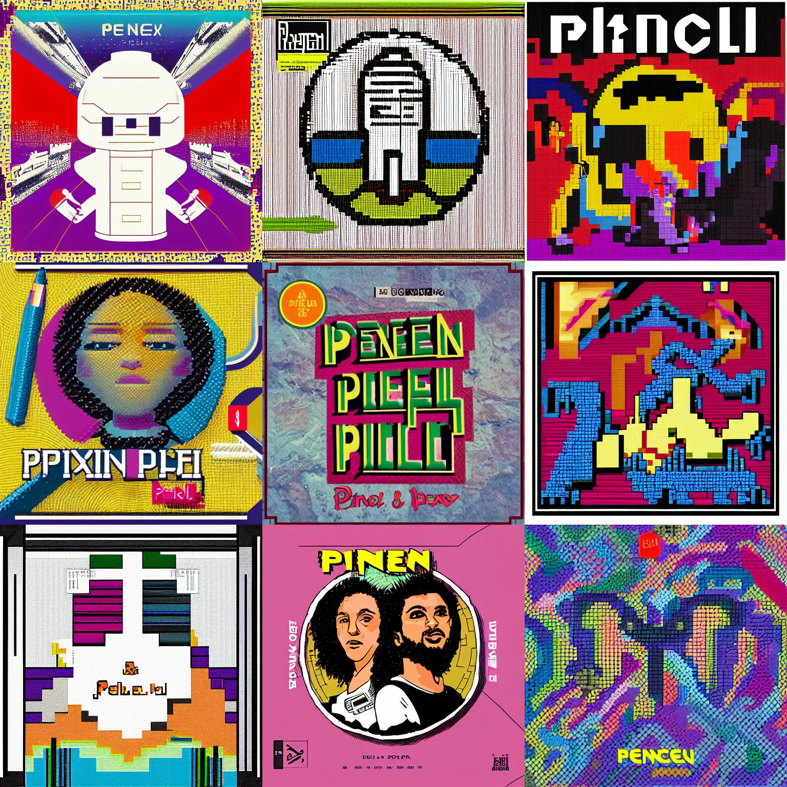 Prompt: Pen & Pixel album cover