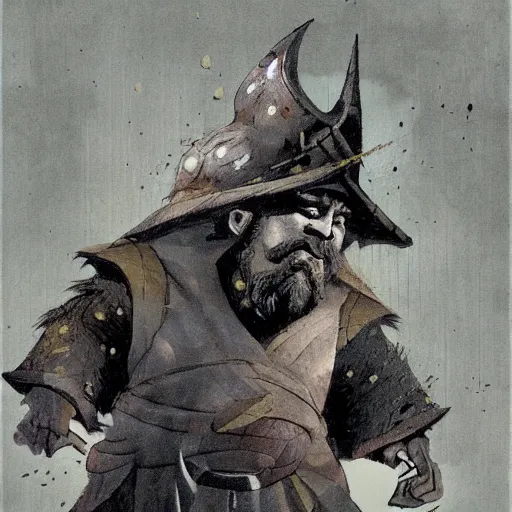 Image similar to dnd dwarf, by Dave McKean