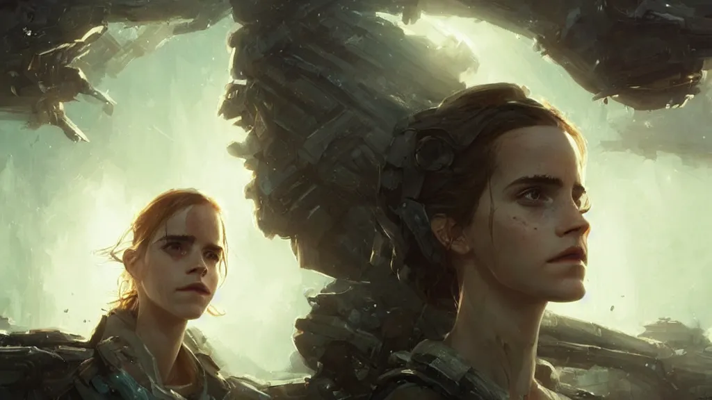 Image similar to A shot from the sci-fi movie starring emma watson by nuri iyem, james gurney, james jean, greg rutkowski, anato finnstark, perfect faces