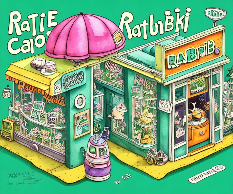 Image similar to cute and funny, a tiny cannabis shop, ratfink style by ed roth, centered award winning watercolor pen illustration, isometric illustration by chihiro iwasaki, edited by craola, tiny details by artgerm and watercolor girl, symmetrically isometrically centered