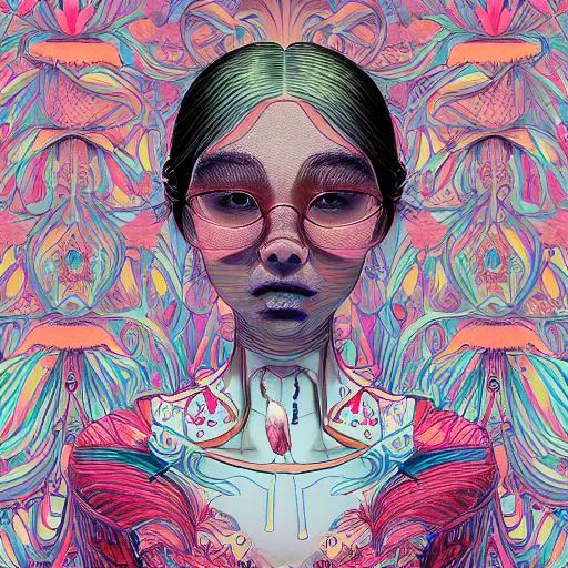 Prompt: the portrait of an absurdly beautiful, graceful, elegant, and sophisticated young kpop girl made of bulbs of garlic, an ultrafine detailed illustration by james jean, intricate linework, bright colors, final fantasy, behance contest winner, vanitas, angular, altermodern, unreal engine 5 highly rendered, global illumination, radiant light, detailed and intricate environment