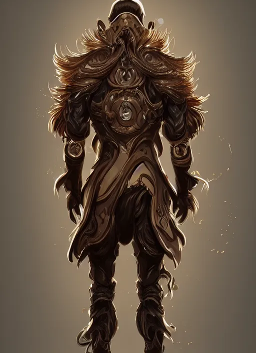 Image similar to a highly detailed illustration of thick wavy brown haired young white guy wearing brown coat and face mask, black mechanical arms rising from his back, dramatic standing pose, intricate, elegant, highly detailed, centered, digital painting, artstation, concept art, smooth, sharp focus, league of legends concept art, WLOP