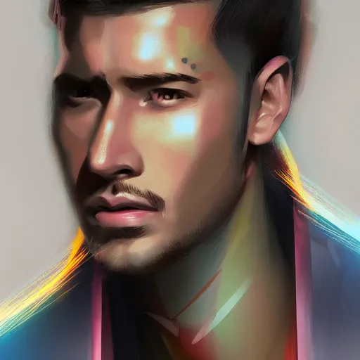 Prompt: hyper master, portrait, trending on artstation